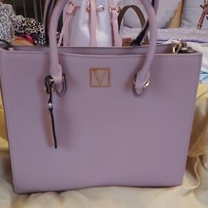 Pink Satchel - Crossbody with Gold Hardware
